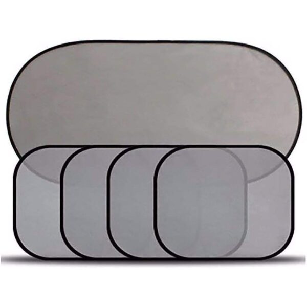 Set 5 perdele auto pentru protectie solara, universale, culoare Neagra