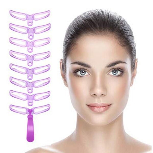 Set 8 sabloane profesionale pentru modelare sprancene - imagine 4