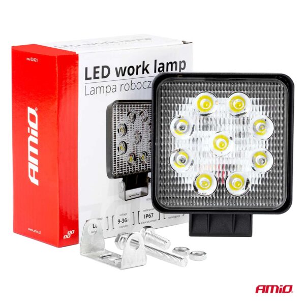Proiector LED pentru Off-Road, ATV, SSV, culoare 6500K, LED FLOOD,, tensiune 9 - 36V, dimensiune, 110 x 110 mm - imagine 9