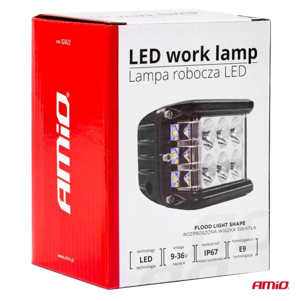 Proiector LED pentru Off-Road, ATV, SSV, culoare 6500K, cu doua functii, tensiune 9 - 36V, dimensiune, 110 x 75 mm - imagine 10