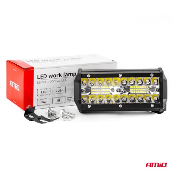 Proiector LED pentru Off-Road, ATV, SSV, cu doua fluxuri de lumina, culoare 6500K, 120W, tensiune 9 - 36V, dimensiuni 170 x 74 x 63 mm - imagine 10