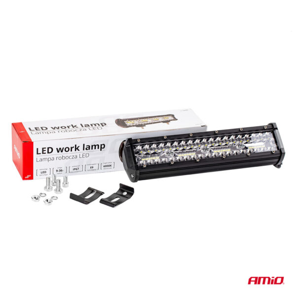 Proiector LED pentru Off-Road, ATV, SSV, culoare 6500K, 6400 lm, tensiune 9 - 36V, dimensiuni 300 x 74 mm - imagine 10