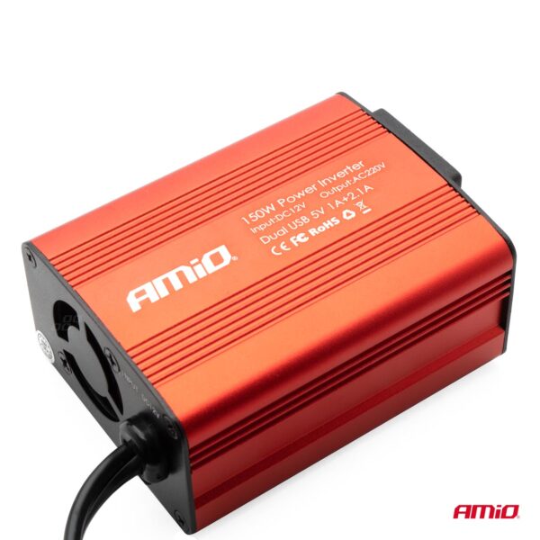 Convertor de tensiune 12V -> 230V, 150W/300W, 2 x USB 5V - imagine 3