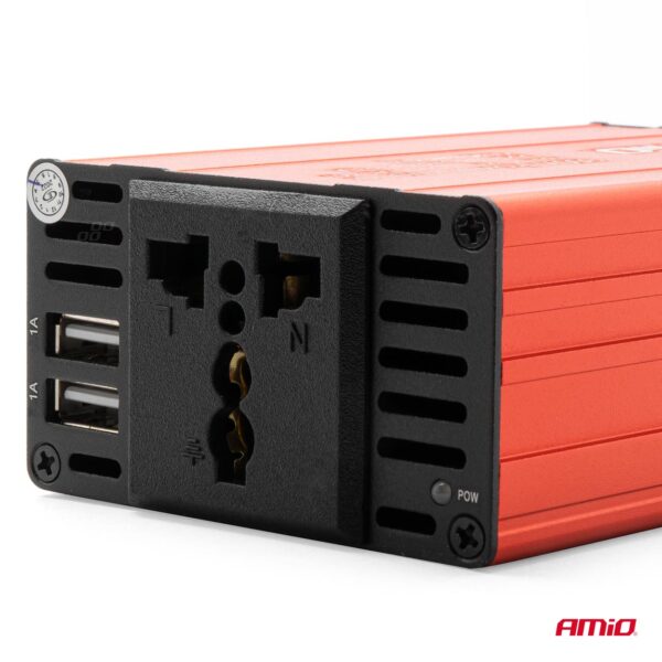 Convertor de tensiune 24V -> 230V, 300W/600W, 2 x USB 5V - imagine 2