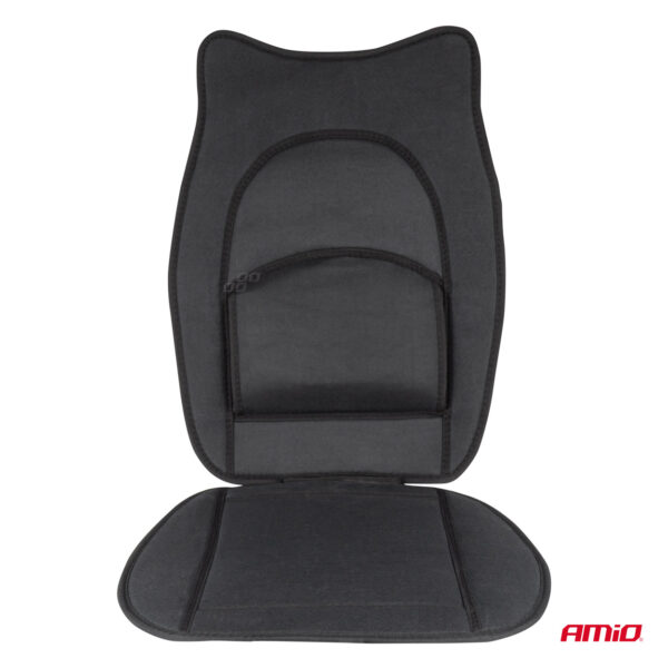 Husa scaun de inalta calitate cu suport lombar, culoare Neagra - imagine 4