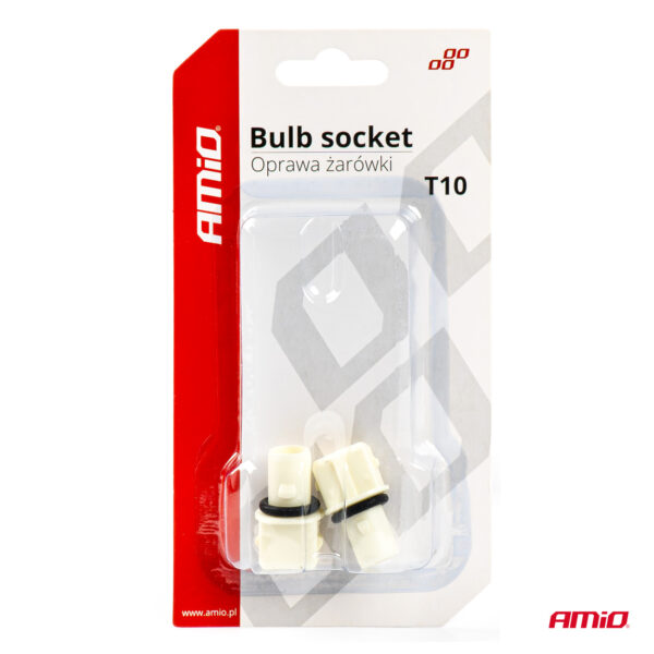 Set 2 socluri bec T10, W5W, W3W, W16W, cu garnitura din cauciuc - imagine 4