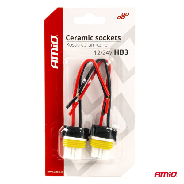 Set 2 mufe ceramice drepte, soclu HB3, 9005, rezistente termic - imagine 3