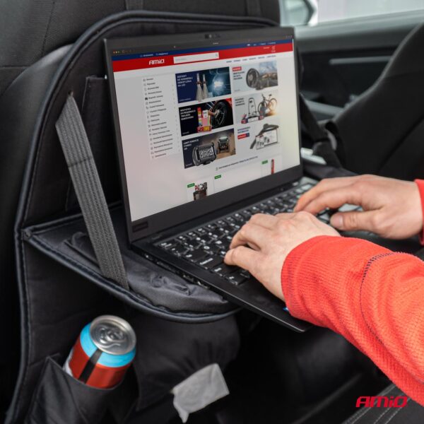 Organizator auto cu masa rabatabila, montaj pe spatarul scaunului - imagine 3