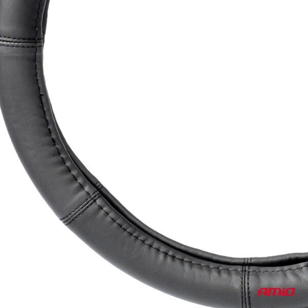 Husa volan din Piele Naturala, culoare Neagra, marime XL (volan 41-43cm), AVX-AM03548 - imagine 4