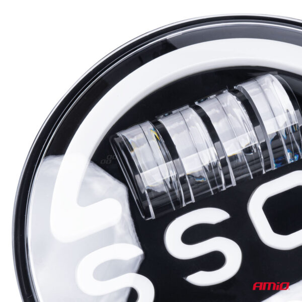 Lampa Suplimentara LED pentru Vehicule Off-Road, ATV, SSV, cu inscriptie "BOSS" si functii: Faza Lunga, Faza Scurta, Semnalizare, Pozitie, tensiune alimentare 9 - 36V, diametru Ø170 mm - imagine 10