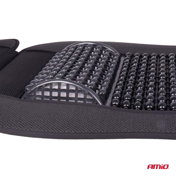 Husa scaun auto cu bile de masaj si suport lombar, dimensiuni 110 x 46 cm, culoare Neagra - imagine 6