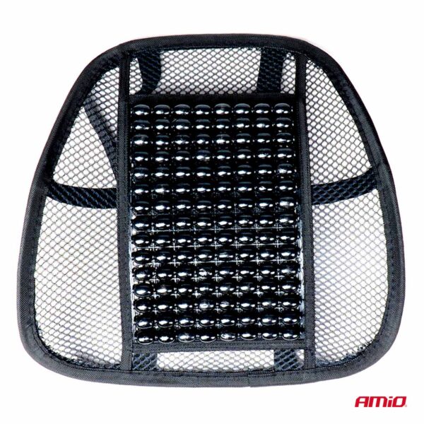 Pernita scaun cu suport lombar pentru corectare postura cu bile de masaj, dimensiune 40 x 38 cm, culoare Neagra - imagine 7