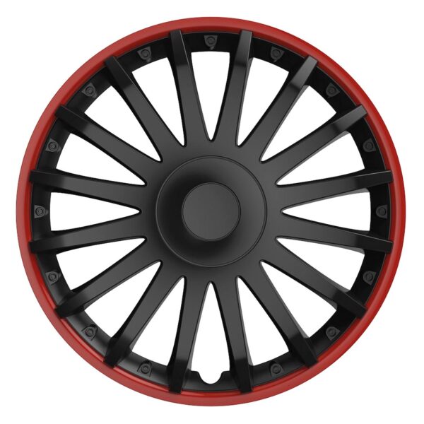 Set 4 capace roti model CRISTAL 15" - RED & BLACK