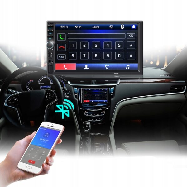 Player Video Auto dimensiune 2DIN, + Camera Marsarier INCLUSA, TouchScreen de 7 inch, 4 x 50W, model WDS-30 cu Bluetooth, Handsfree, Radio, MP3, WMA, MP4, AUX, Card, Telecomanda - imagine 2