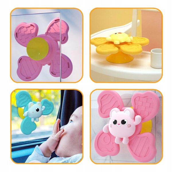 Set 3 jucarii interactive, model "FIDGET SPINNER J001" pentru copii sau bebelusi - imagine 2