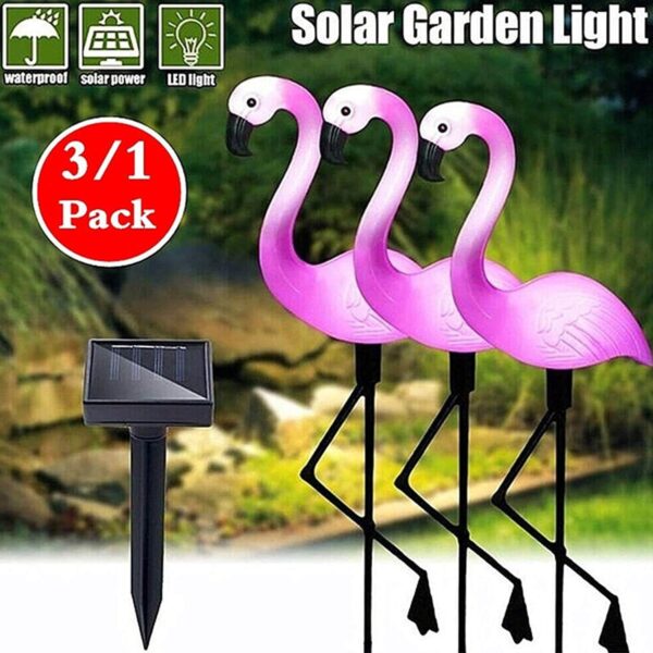 Set 3 x Lampa Solara estetica exterioara de gradina model "Flamingo" - imagine 2