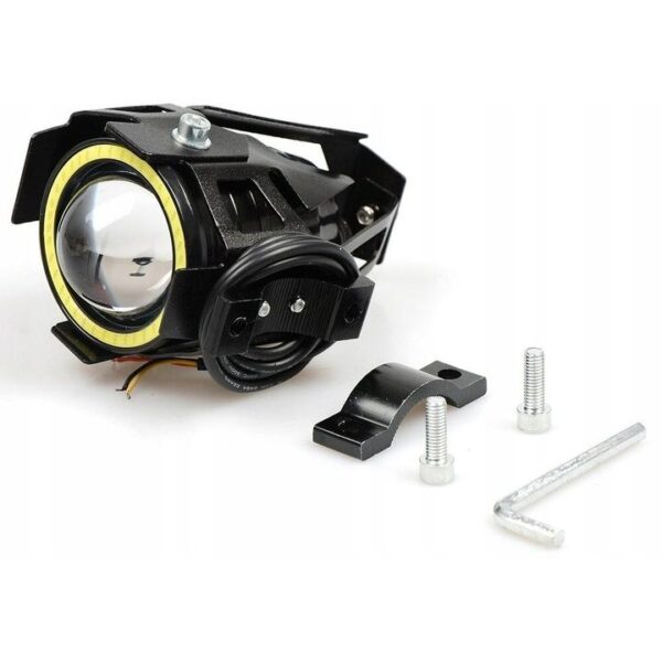 Proiector LED cu Lupa, Angel Eye ALB si Devil Eye RED, alimentare 12V, pentru Off-Road, ATV, SSV, UTV - imagine 7