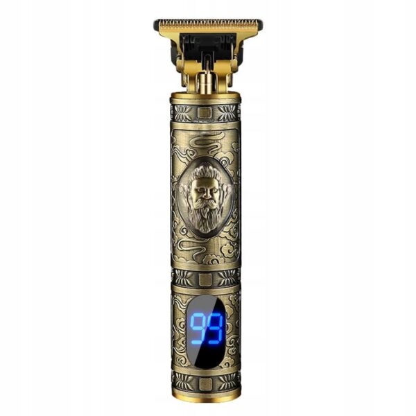 Trimmer Profesional de tuns barba sau parul, lama din titan + ceramica, cu acumulator, accesorii incluse, model Woodman T9 - imagine 3