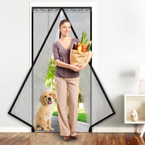 Plasa de tantari magnetica pentru usa, dimensiune 100 x 210 cm - imagine 10
