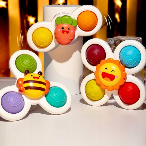 Set 3 jucarii interactive, model "POP UP SENSORY FIDGET SPINNER" pentru copii sau bebelusi - imagine 5