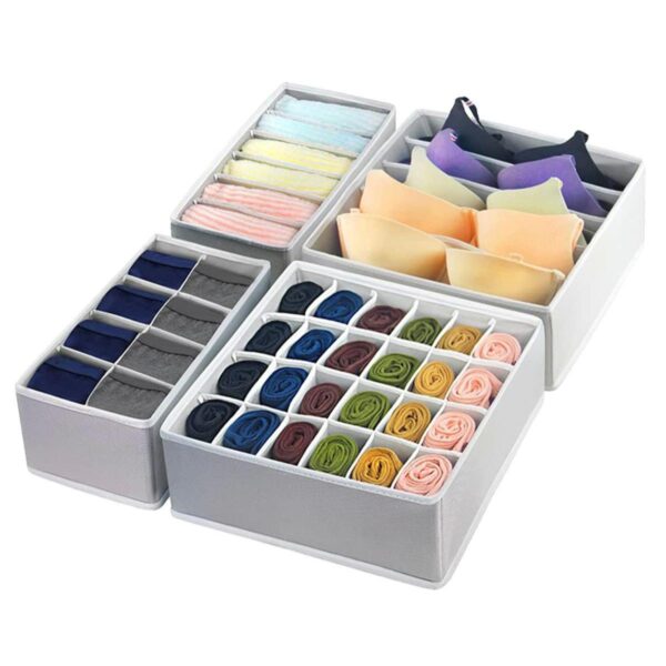 Set 4 buc. organizatoare inteligente pentru lenjerie intima, sosete, cravate, curele - imagine 2