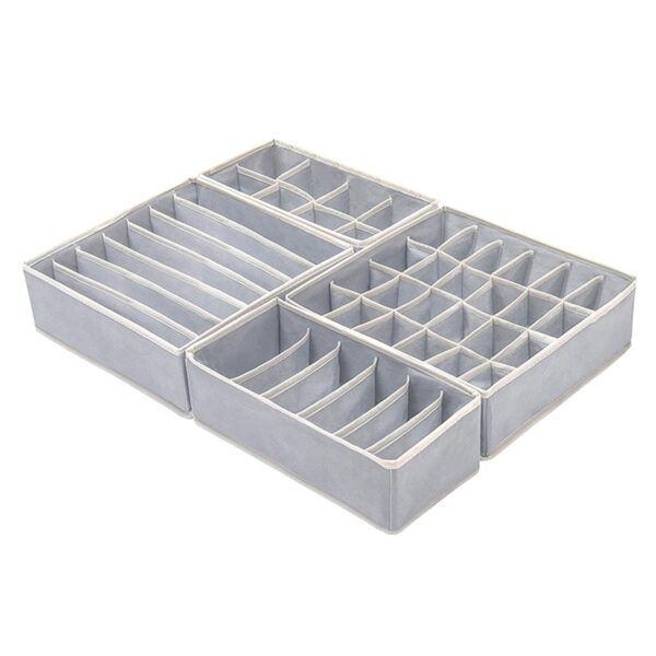 Set 4 buc. organizatoare inteligente pentru lenjerie intima, sosete, cravate, curele - imagine 3