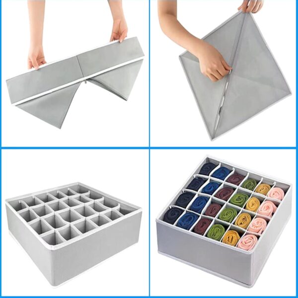 Set 4 buc. organizatoare inteligente pentru lenjerie intima, sosete, cravate, curele - imagine 4