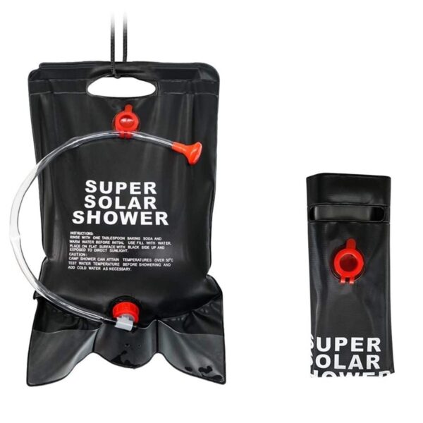Dus solar suspendat pentru camping sau plaja, capacitate 20l, culoare Neagra - imagine 7