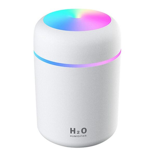 Umidificator - Difuzor Aromaterapie cu ultrasunete pentru casa sau masina, iluminare LED, carcasa culoare alba, AVX-AG354F - imagine 2