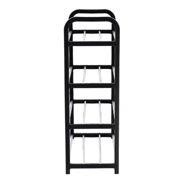 Raft Elegant pentru depozitare Pantofi sau Pantaloni, cu traverse metalice, 4 nivele, dimensiuni 58 x 42 x 18 cm - imagine 4