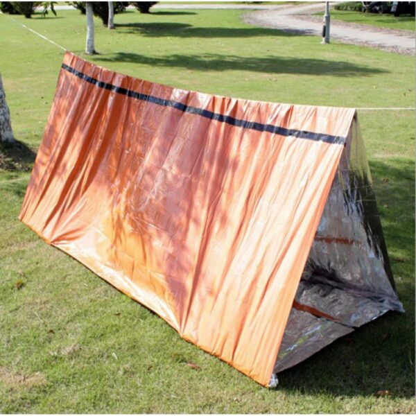Cort de salvare pliabil, termic (NRC) pentru turism, alpinism, dimensiune 210 x 90 cm - imagine 2