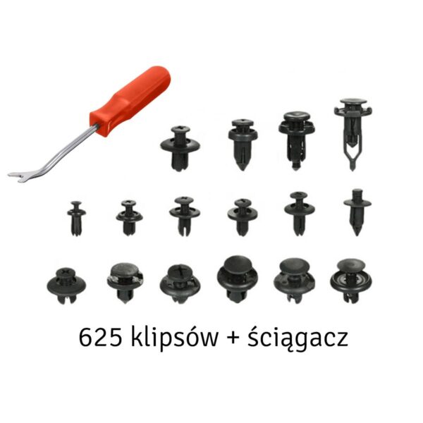 Set 625 clipsuri auto universale pentru montaj cu extractor inclus - imagine 3