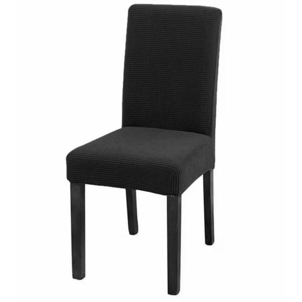 Husa universala pentru scaune clasice, model CATIFEA, culoare NEGRU - imagine 3