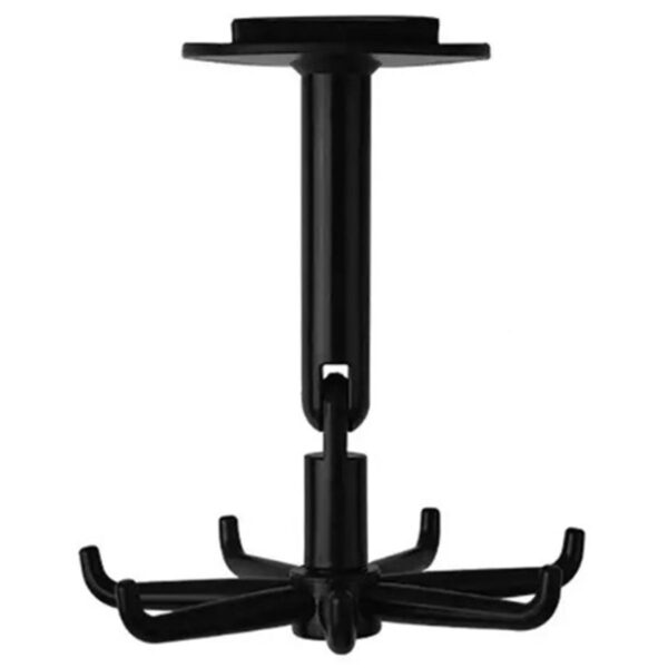 Umeras rotativ de bucatarie cu 6 carlige, material ABS, lungime 11 cm, culoare Negru - imagine 5