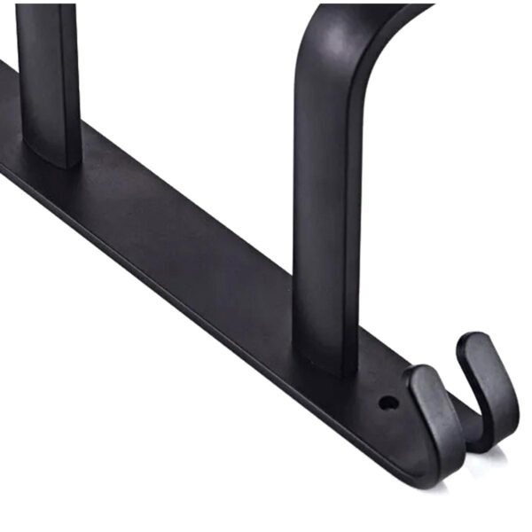 Suport de prosoape pentru baie tip "Mansarda" din aluminiu, lungime 50 cm, culoare Negru Mat - imagine 5