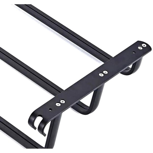 Suport de prosoape pentru baie tip "Mansarda" din aluminiu, lungime 50 cm, culoare Negru Mat - imagine 6