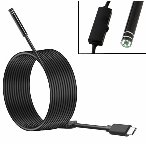 Camera endoscopica de inspectie, waterproof, 5,5mm, conectare Android/Windows prin USB-C, lungime cablu 5m - imagine 4