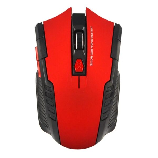 Mouse Optic Gaming Wireless, 1600 DPI, culoare Rosu - imagine 2