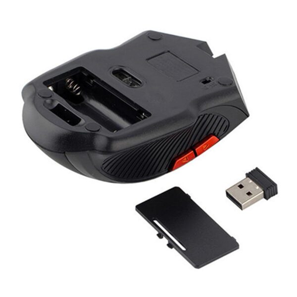 Mouse Optic Gaming Wireless, 1600 DPI, culoare Rosu - imagine 3