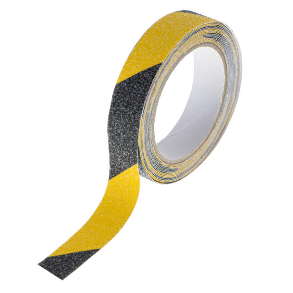 Banda de protectie Anti-Alunecare, autoadeziva, culoare Negru-Galben, dimensiune 5m x 2,5cm - imagine 4