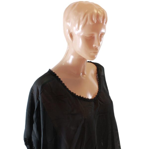 Tunica, Rochie de plaja aerisita, ușoara și delicata, culoare Neagra, dimensiune Universala - imagine 3