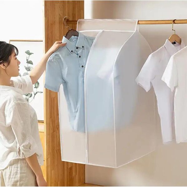 Organizator protectie haine, dimensiune 90 x 60 x 50 cm. culoare transparent, material textil - imagine 2