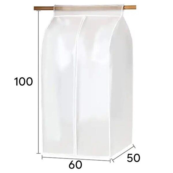Organizator protectie haine, dimensiune 90 x 60 x 50 cm. culoare transparent, material textil - imagine 4