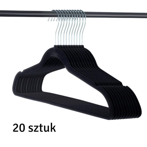 Set 20 de umerase catifelate, acoperite cu catifea moale, culoare Neagra - imagine 3