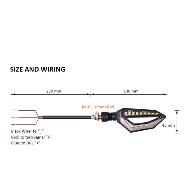 Set 2 lampi Semnalizare Moto cu LED, cu 2 functii, pozitie si semnalizare, 12V - imagine 6