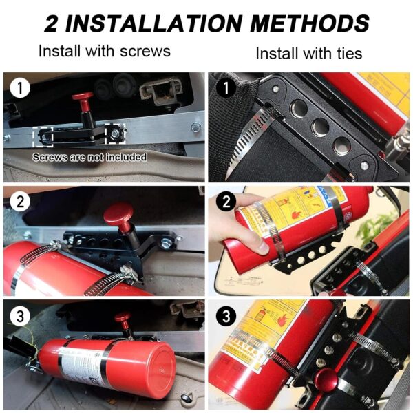 Suport universal pentru Extinctor, Stingator, cu prindere pe rollbar sau cabina, destinatie ATV, SSV, UTV, Off-Road - imagine 5