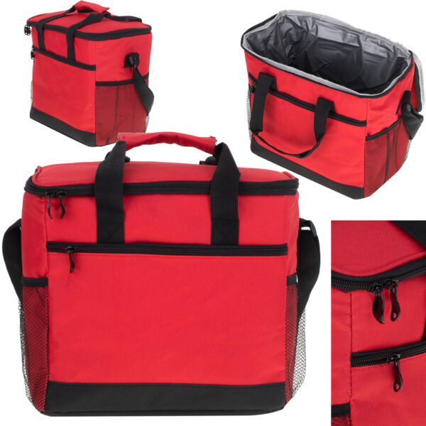 Geanta termoizolanta pentru picnic sau plaja, capacitate 16l, culoare Rosie - imagine 4