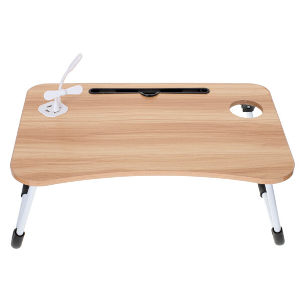 Masa pentru Laptop plianta din MDF, dimensiune 60 x 39,5 cm, cu USB, lampa si ventilator - imagine 8