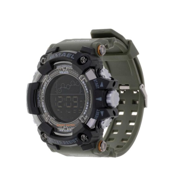 Ceas Militar pentru barbati, SMAEL, impermeabil, afisaj LED, culoare Verde - imagine 3