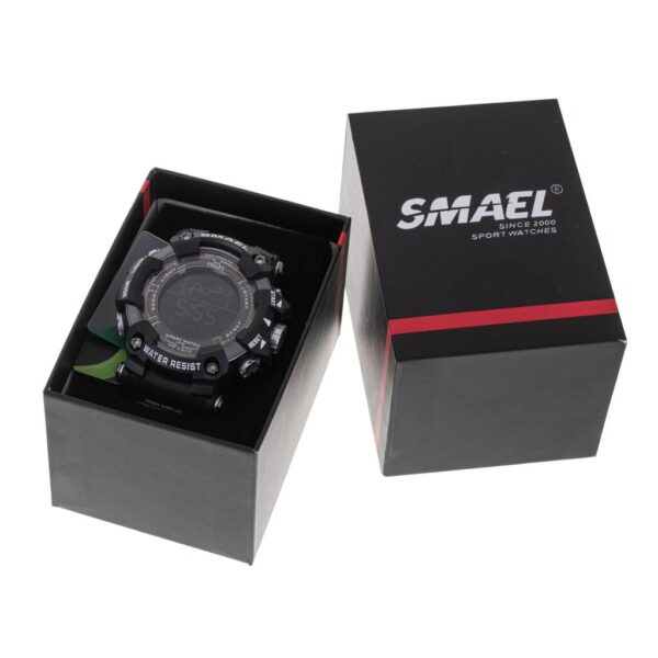 Ceas Militar pentru barbati, SMAEL, impermeabil, afisaj LED, culoare Negru - imagine 8